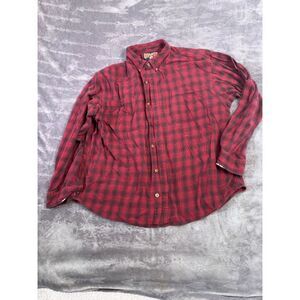 Men's Duluth Trading Co. Plaid Shirt 2XL Red Black Gorpcore